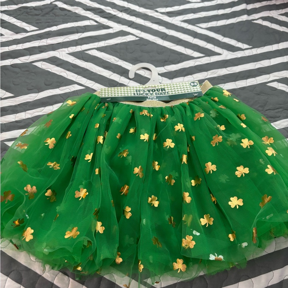 Target Green and Gold Kids Casual Skirt